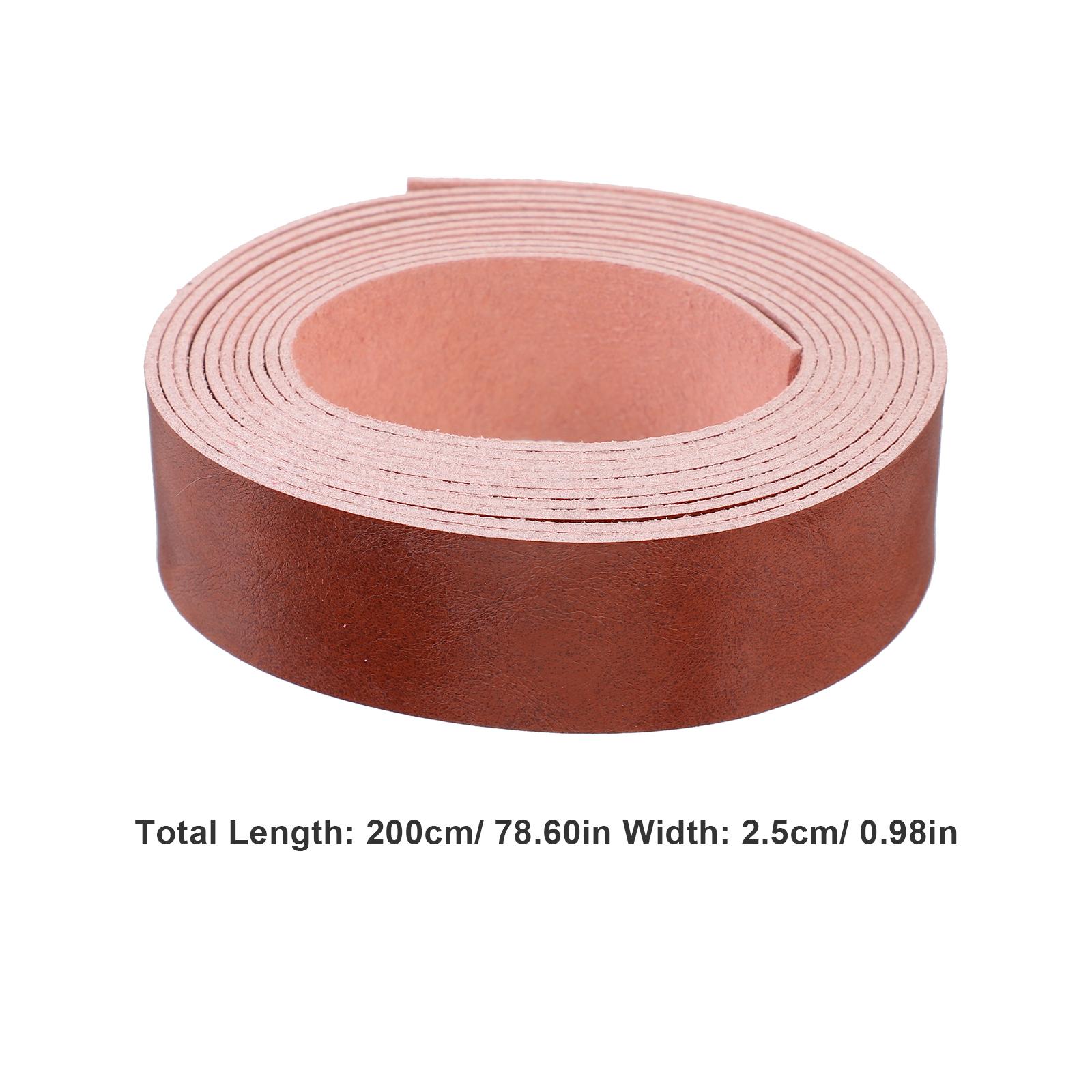 

Strip High Simulation PU Material DIY Strap Strip for Crafting Bags Bracelets Long Sufficient Length Bright коричневий