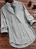 Retro Plaid Lapel Long Sleeve Shirt In Stock (2026)