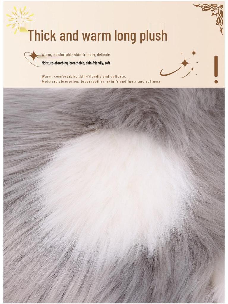 Cat Paw Rug - Skin-Friendly, No Shedding, Machine Washable, Imitation Rabbit Fur Blend for Bedroom/Sofa/Living Room Floor Mat