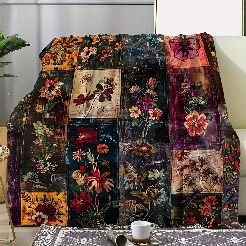 Vintage Flannel Blanket Soft Blanket Suitable Sofa Bed Office Trip Christmas Birthday Present