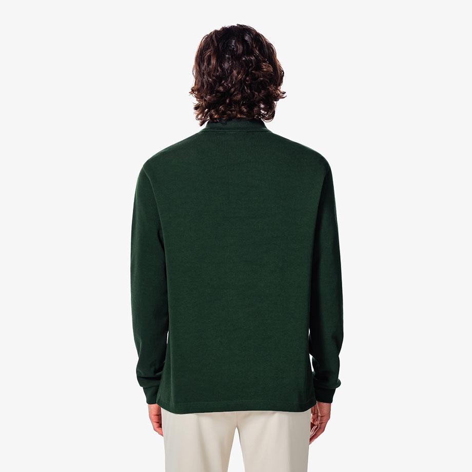 Lacoste Men's Ribbed Long Sleeve Polo Shirt PH262E-55NYZP