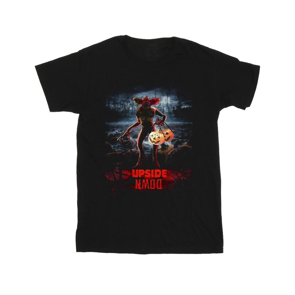 Netflix Mens Stranger Things Pumpkin Upside Down T-Shirt