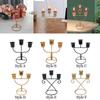 3 Arms Candle Holder Iron Modern Creative Candleholder Centerpiece for Party Living Room Holiday Dining Table Decoration