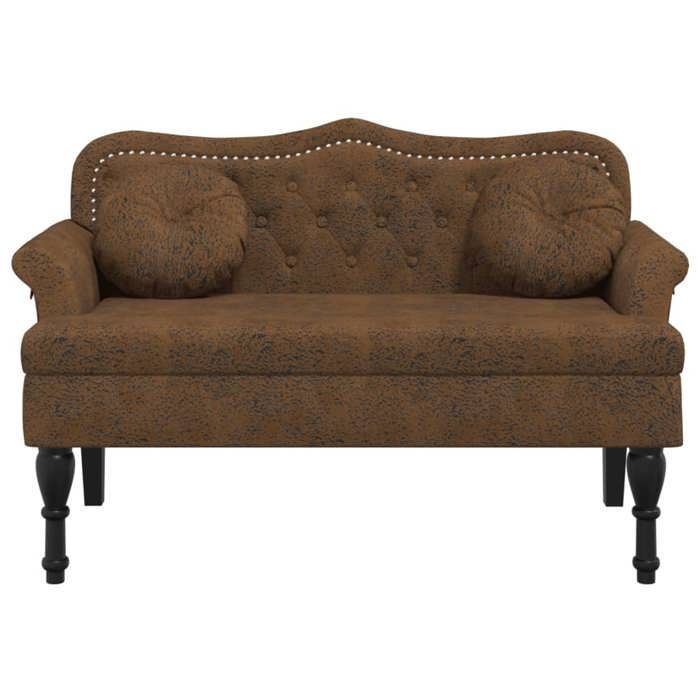 VidaXL Bench with Cushions, Sofa with Armrest and Backrest, Bench with Wooden Legs, Living Room Seat, 372149