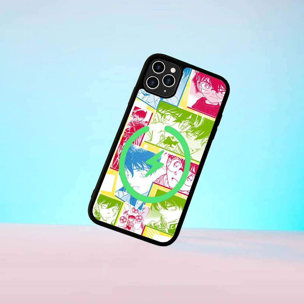Japan D-Detective Conan Magnetic Case For IPhone 17 16 14 13 12 11 15 Pro Max Plus Wireless Charge Phone Cover
