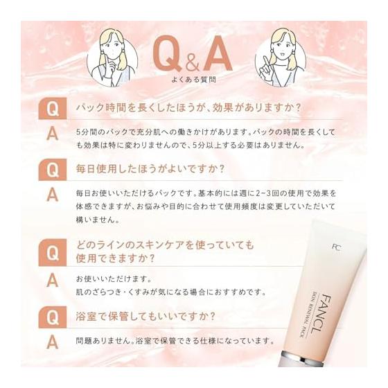 Fancl Skin Renewal Pack 1 Bottle 40g (approximately 12 Times) Wash-off Pack
