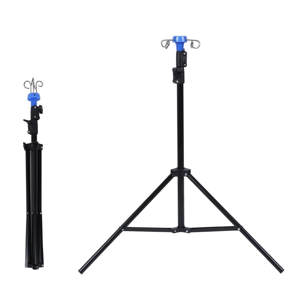 Stojan na IV tyč stativ s hákem ABS Železo Ocel Přenosný IV stojan Skládací Podlahový stojan pro kliniku