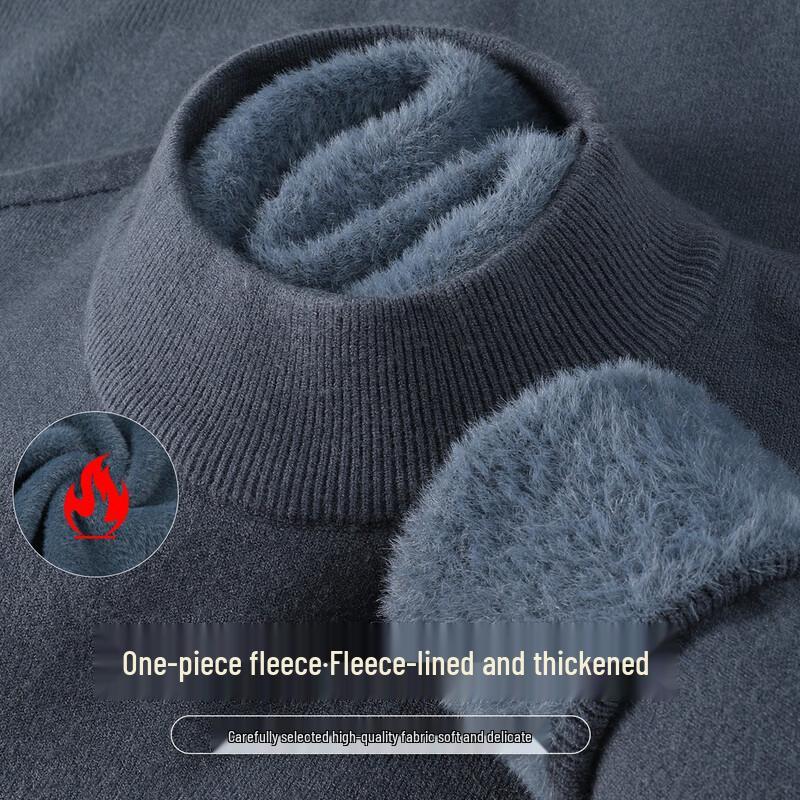 Snowflying Men s Fleece-Lined Heavyweight Thermal Pullover Sweater L