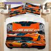Koenigsegg Jesko Elegance Set a tre pezzi (1 * copripiumino + 2 * federa, senza nucleo) Copripiumino e federa 2D piatti Morbidi e comodi