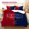 FC Dallas Pattern Bedding Quilt Set  Home Decoration  Gift (1 * duvet cover + 2 * pillowcase  without core)