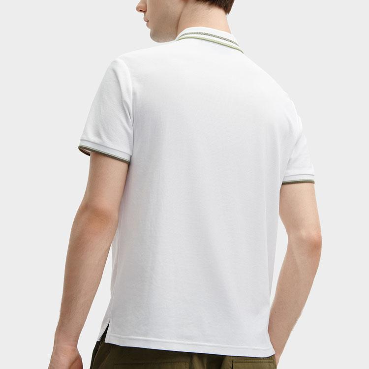 Fila Letter Fashion Casual Short Sleeve Polo Shirt Men Polo Shirts White F11M418105F-WT