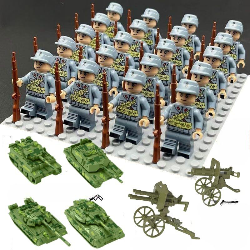 WW2 Military Soldiers Rifle Weapons Gun Figures Parts Blocks Assembly DIY Model Building Toys