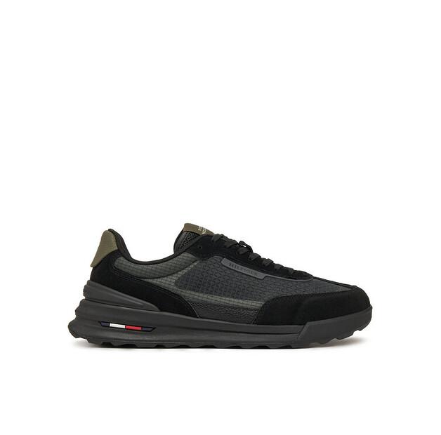 Мужские кроссовки Tommy Hilfiger Retro runner seasonal fm0fm05328 чёрные