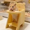 Móveis Fofos para Hamster Cadeira de Jantar, Mini Assento para Animal de Estimação Impresso em 3D, Local para Comer para Esquilo-voador, Acessório Decorativo para Gaiola de Rato Conjunto de Animais em Miniatura