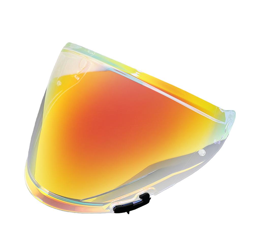 OF603 Motorcycle Helmet Visor: Compatible with OF603 Half Helmet, UV Protection, Plated Mirror Surface for Day & Night Use
