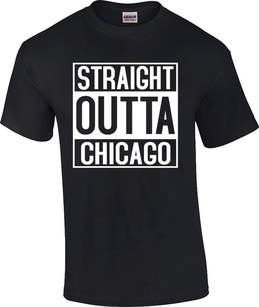 Straight Outta Chicago Compton Movie Parody City T-Shirt XXXL