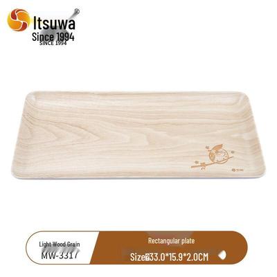 Wuhe Creative Melamine Wood Grain Rectangular Serving Tray