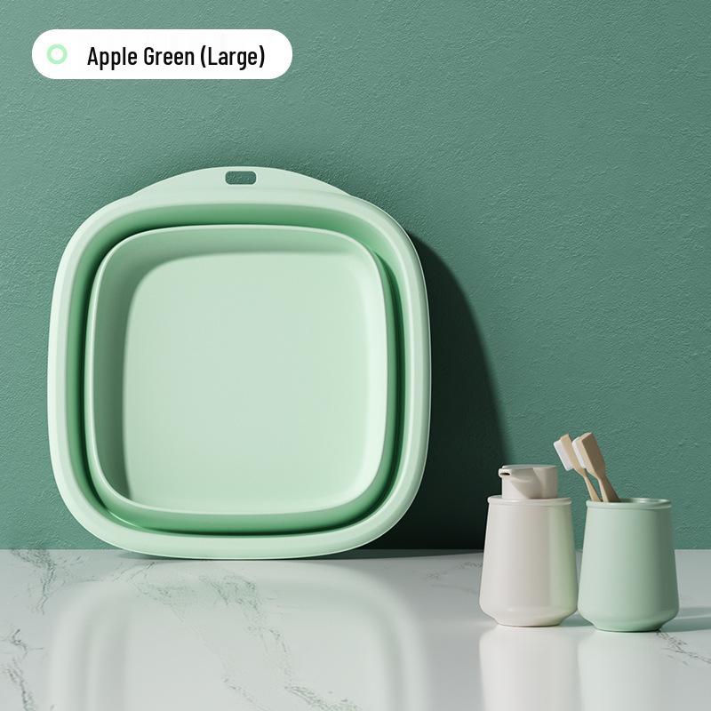 Tragbares faltbares Waschbecken für Zuhause, Studentenwohnheim und Reisen: Großes Becken zum Fußwaschen & Kleines Becken für Babys und Schwangere.