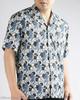 Quintet Short Sleeve Open Shirt with Japanese 10 Japanese-Made Pattern, 11-70545 (L, White)