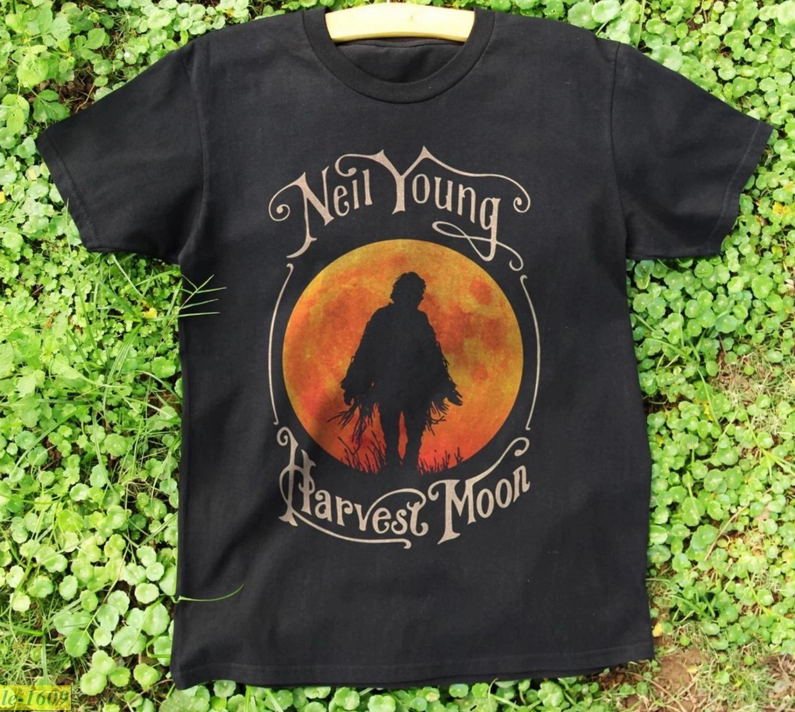 Neil Young Harvest Moon Black Unisex T-shirt Size S-5XL S