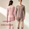 Unisex Warm Thermal Underwear for Autumn/Winter, Made of Puffed Lyocell Cashmere and Acrylic.