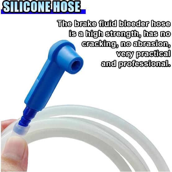 3.93 Ft Brake Fluid Bleeder Hose, Auto Brake Bleeding Change Hose Car Oil Fluid Extractor Tool With Adapter, Universal Replacement Tube For Car