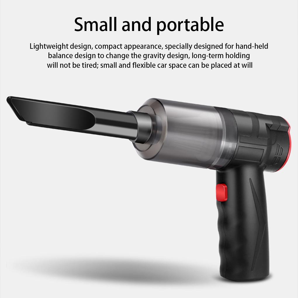 Vehicle Handheld Foldable Vacuum Long Nozzle Set Dust Remover Hotel Living Room Bedroom Dorm Wireless Cleaning Tool