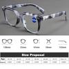 Blue Light Blocking Reading Glasses for Women Men Jelly Wrapped Flower Square Presbyopia Eyeglasses Hyperopia Diopter Eyewear