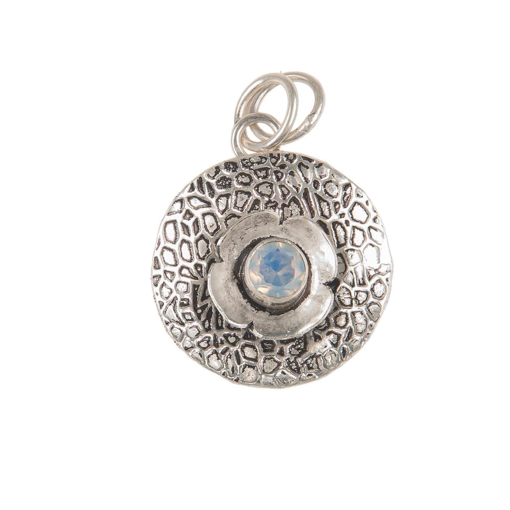 Milky Opal Gemstone 925 Sterling Silver Pendant 1.20" For Women Handmade Jewelry Gift PP-14-18