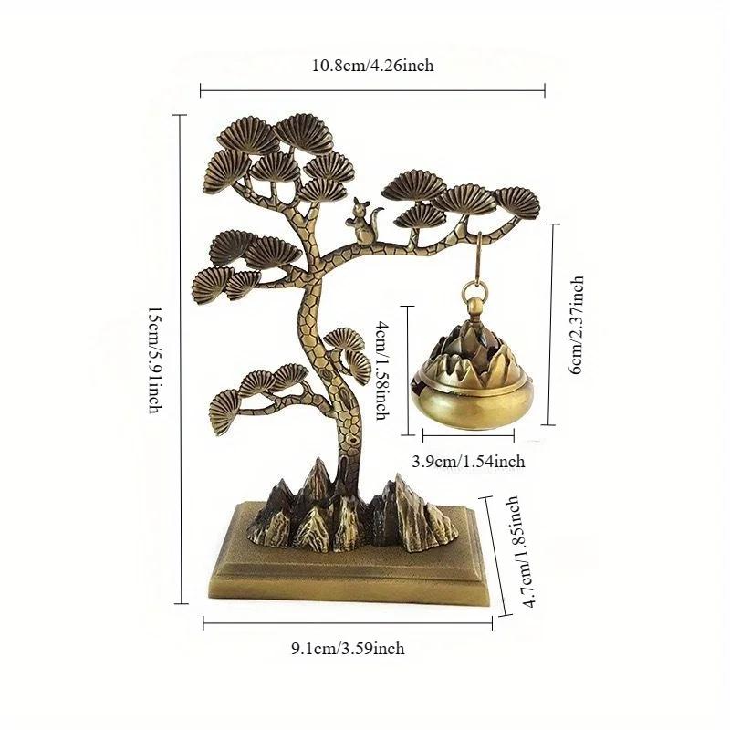 

Home Indoor Creative Burner Decor Pine Chinese Style Aromatherapy Ornaments Incense Tea Ceremony Agarwood Hanging Stove белый