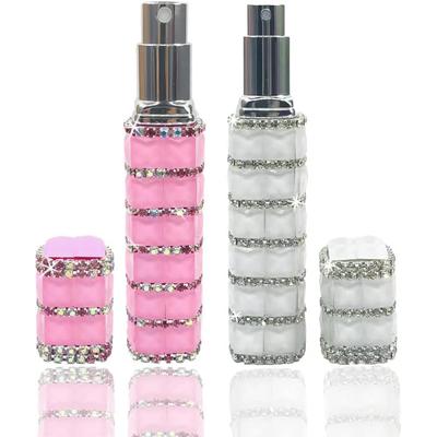 12ml Glass Diamond Perfume Spray Bottle - Portable and Refillable for Travel