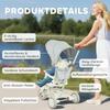 Children's Tricycle, Convertible Baby Buggy, 5-in-1, Push Handle, 1-3 Years, Cream White