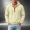 Men's Casual Quarter-Zip Hooded Sweatshirt for Everyday Wear