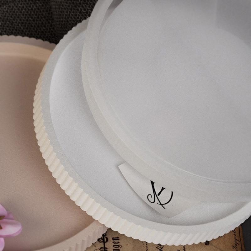 Heat Resistant Epoxy Mold Silicone Tray Molds Striped Round Tray Shape Silicone DIY Dish Mold Suitable for Cement Tray
