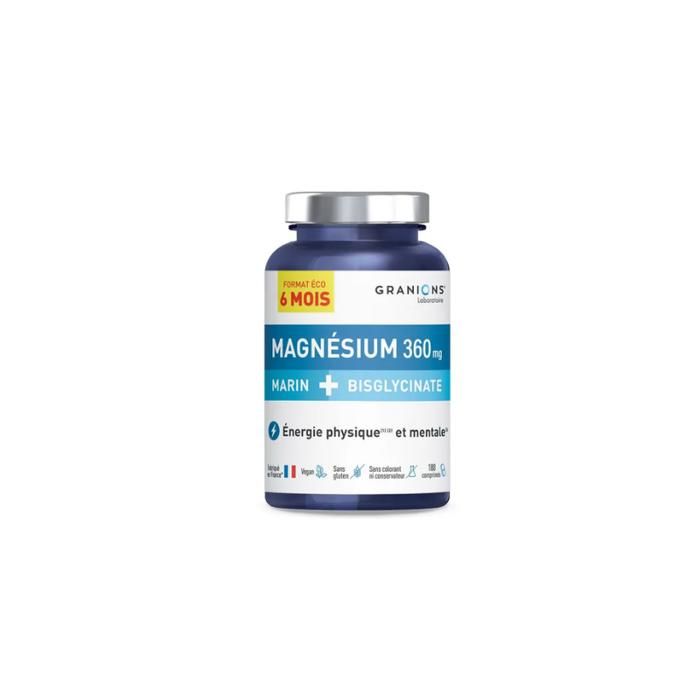 Granions Magnésium Marin + Bisglycinate 360Mg 180 Comprimés - Image 3