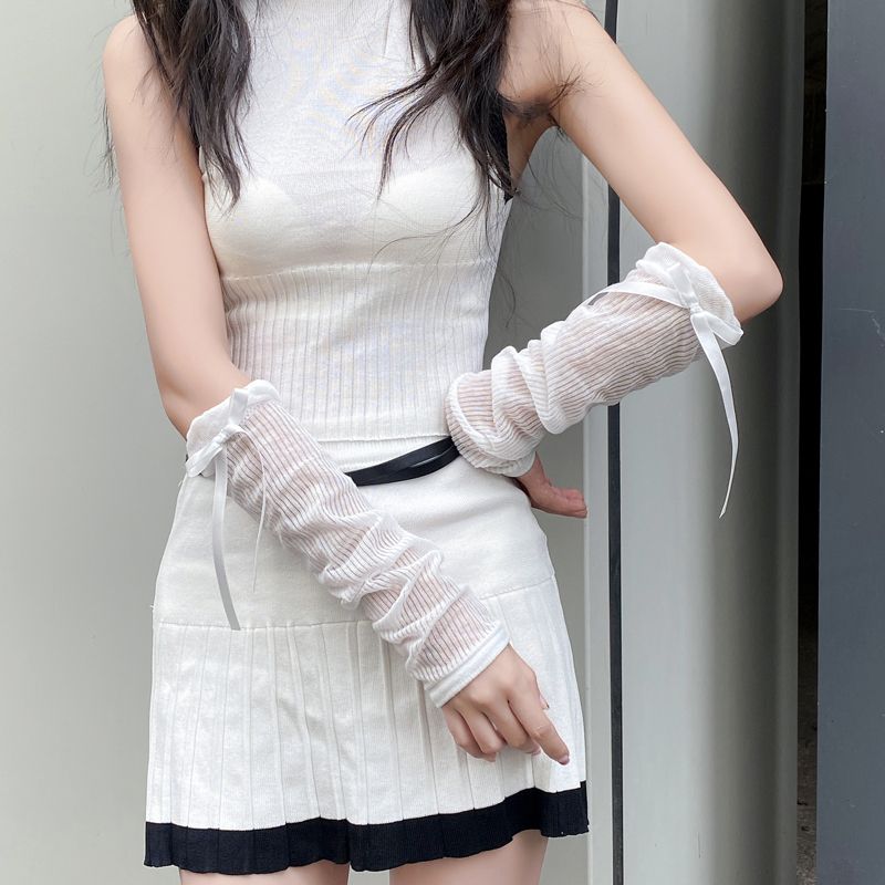 

Gloves Y2g Girls Sexy Sun Protection Bows Ribbon White White Bows One size