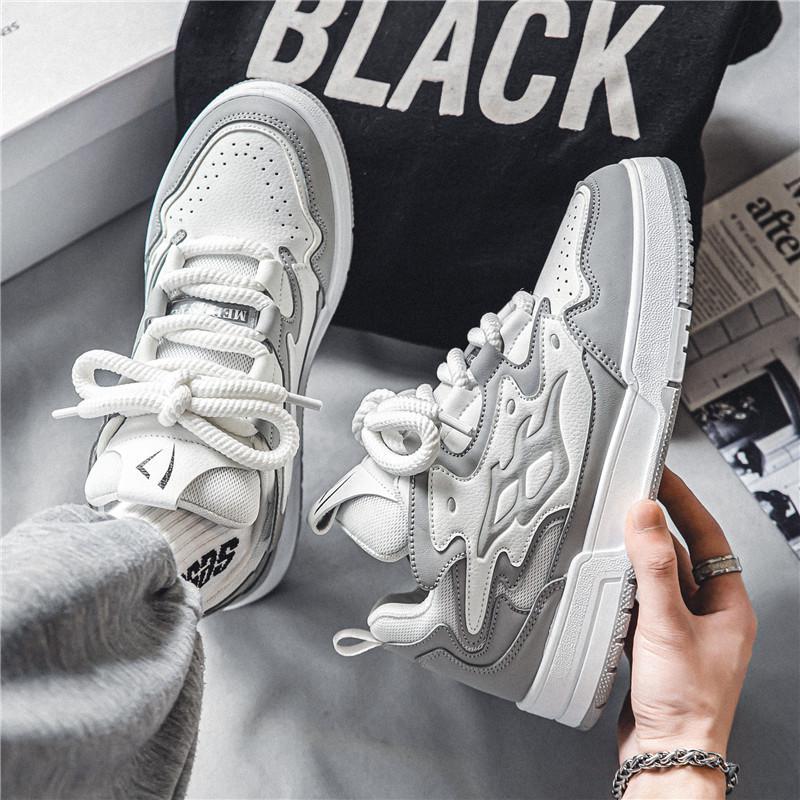 New Bread Mens Sneakers PU Designer Platform Breathable Chunky Skate Shoes 2024 Casual Low-top Vulcanized Athletic Male Footwear