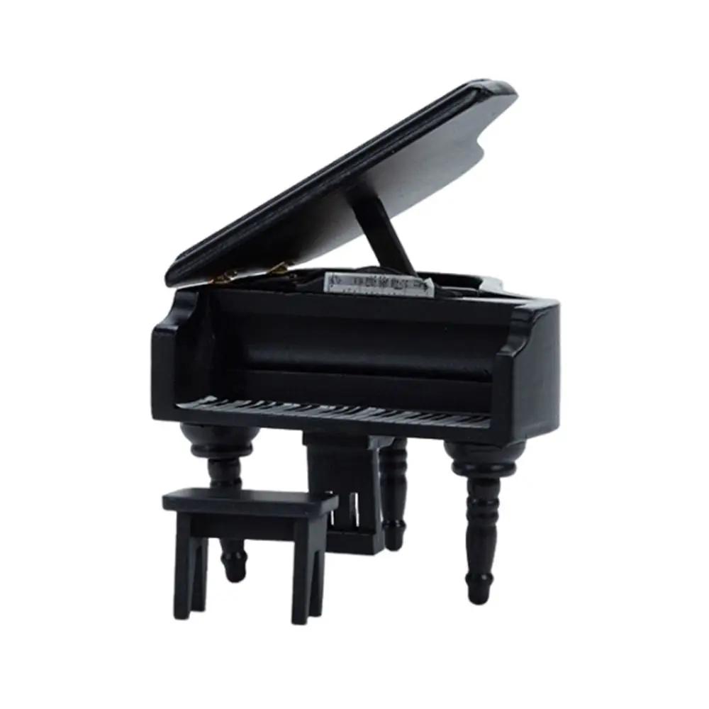Playing House Dollhouse Musical Instruments 1/12 Doll Piano Craft Wood Multicolor Miniature Pianoforte Doll Accessories