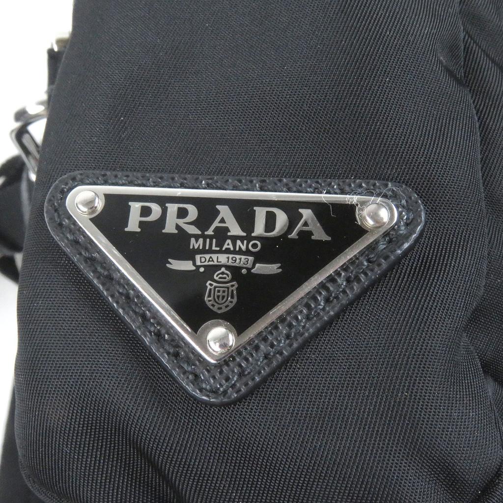 PRADA Sling bag Triangle logo sling bag black Nylon mens 2VZ013 Used
