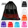 Lightweight Wet Item Storage Mesh Sports Drawstring Backpack Bag, Breathable Swim Gear Sack, Swimming Accessory Carrier Quick Dry Net Beach