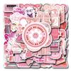 60 Folhas Adesivos Rosa Nerd Graffiti para Decoração DIY