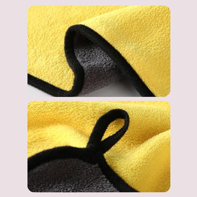 1/10 Stück Verdicktes Autowaschtuch Doppelseitige Mikrofaser-Reinigungstücher Auto-Fensterglas-Detailing Trockentücher