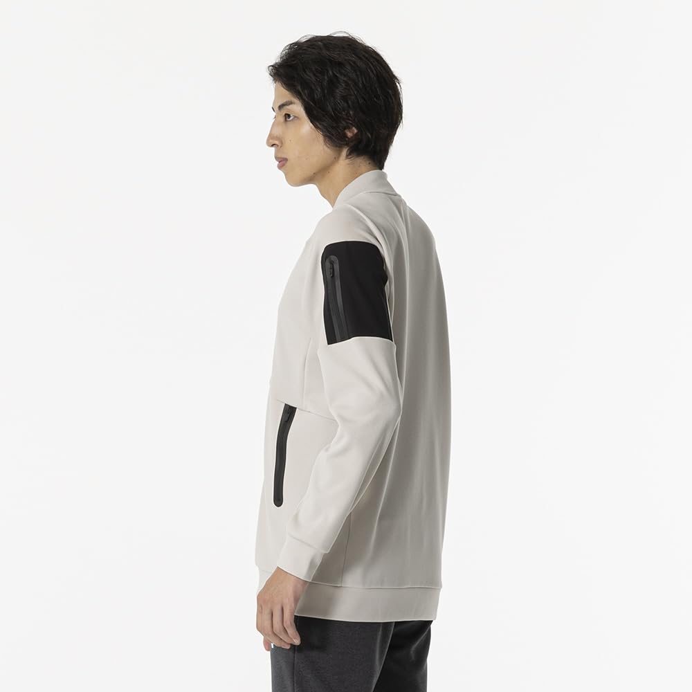 Mizuno Training Soft Stretch Comfortable and Oat Milk Heather Wear, Jacket, Lightweight, Unisex, 32MCB005,