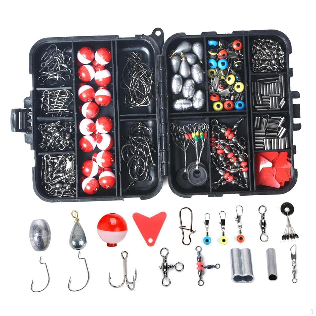 264 Piece Angels Kit Jig Hook Sinkers Swivels Snap Beads