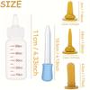 50ml Newborn Pet Feeding Set: Assorted Soft Nipples + Dropper + Storage Case