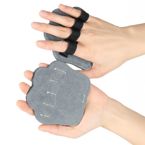 1 Pair Cat Paw 4-Finger Anti-Slip Workout Grips Faux Leather Palm Protection Weight Lifting Dumbbell Deadlift Pull-Up Grippers Gym Training