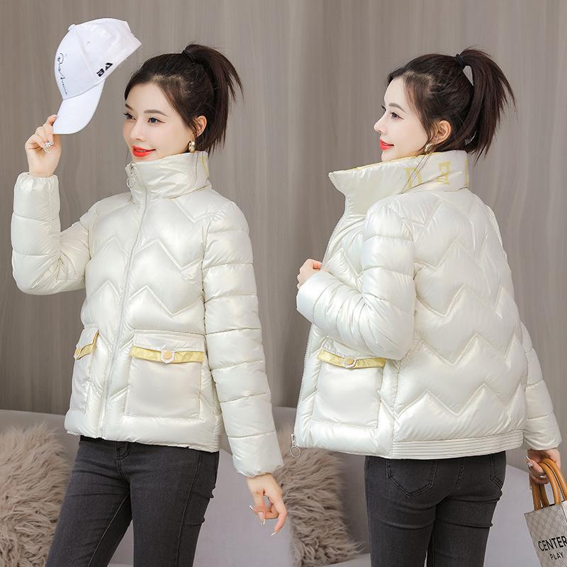 Women's new glossy cotton-padded clothes leave-in winter short cotton-padded clothes women's coats are thin out of season, and small cotton-padded jac