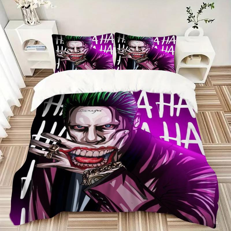 Joker'S Mania Print 3Pcs Bedding Setduvet Cover With 2 Bedropillowcase Home Birthday Gift