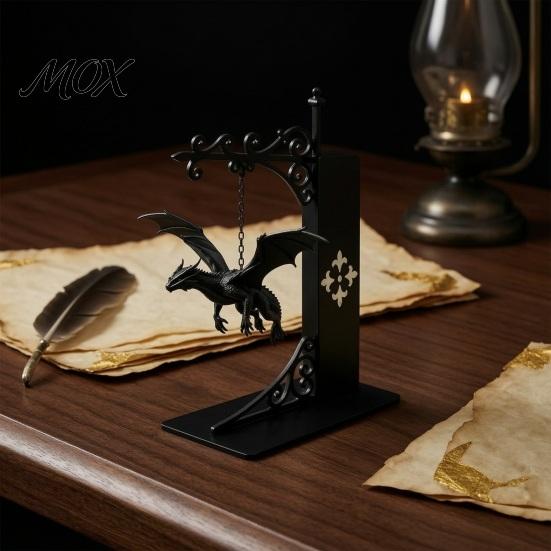 Drachen Buchstützen für Regale Fliegendes Bücherregal Licht, Dekorative Buchstütze Licht & Schreibtisch, Kreative Schreibtischaccessoires Skulptur Buchhalter, Schwer