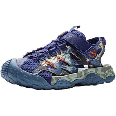 Li Ning Fashionable Versatile Non-Slip Wear-Resistant Low-Top Childrens Sandals Kids Sandals Blue YKEV016-1